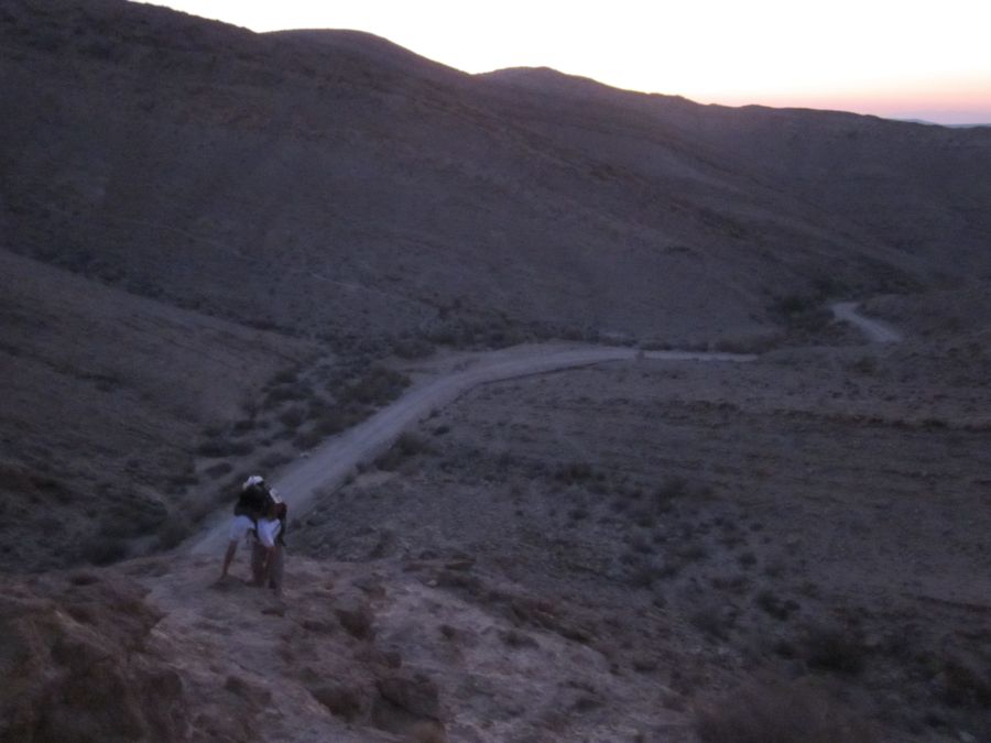 Don hiking up to the Karbolet before dawn